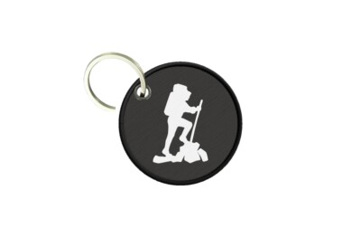 Keychain Round Printed Double-Sided Hiking Climber