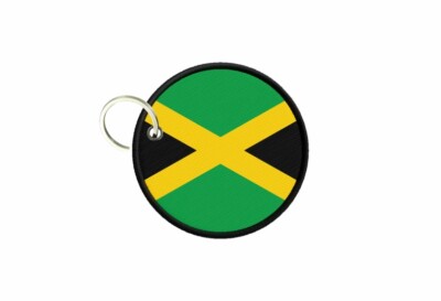 Jamaica Rasta Printed Round Keychain