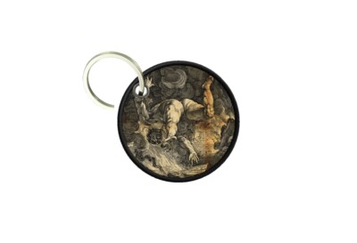 Keychain Round Printed Double-Sided Tantalus Zeus Greece