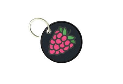 Keychain round printed double-sided raspberry