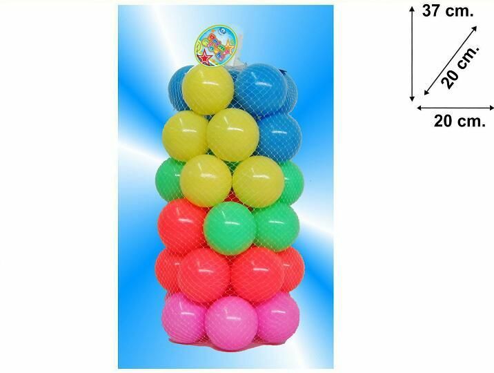 Rete 40 Palline Palle Colorate Divertimento Gioco Feste Bambini Bimbi sar