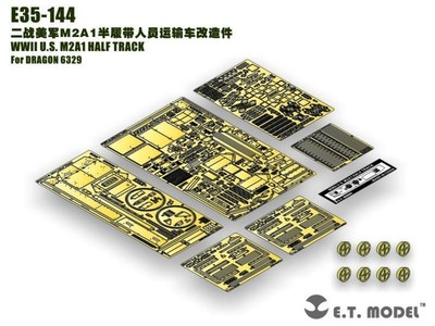 ET Model 1/35 E35144 M2A1 Half-Track Detail Up Set for Dragon 6329