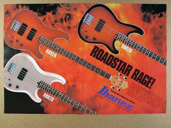 1983 Ibanez Roadstar RB820 RB924 RB920 Bass Guitars vintage print