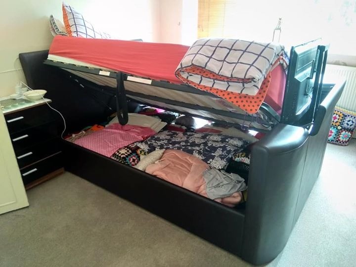 Argos Double Ottoman TV Bed with 32 inch full HD TV in Ruislip