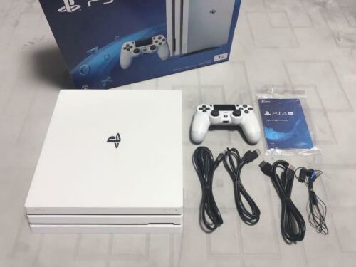 PS4 Sony PlayStation 4 Pro Glacier White 1TB Console CUH-7200BB02