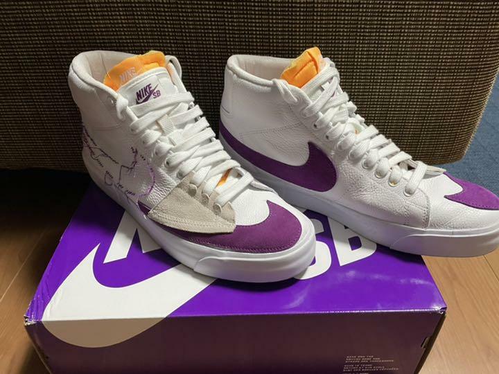 Nike SB Zoom Blazer Mid Edge Lakers DA2189-100 US 10 with