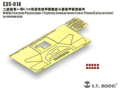 ET Model 1/35 E35014 Panzerjager I Armor Plates Early Version for Dragon 6230