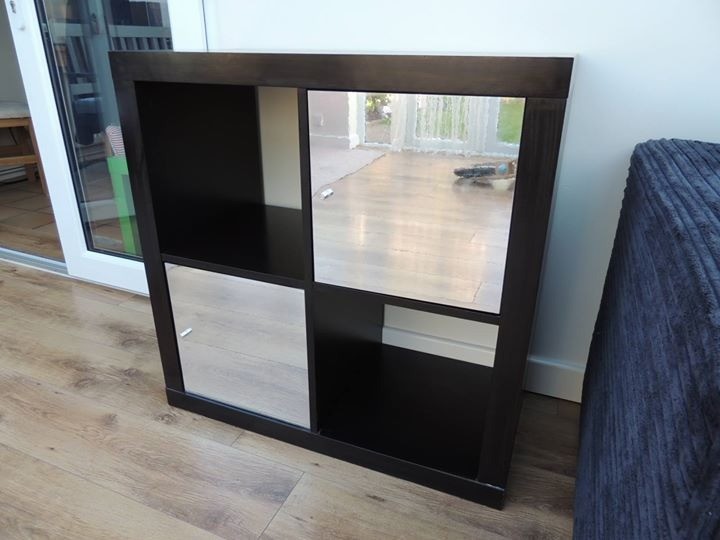 Ikea Kallax / Expedit 2x2 storage unit and 2 x mirrored doors good
