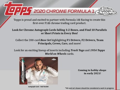 2020 Topps Chrome Formula 1 F1 Racing Hobby 12 Box Case