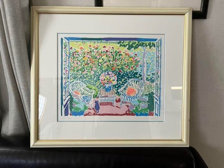 シルクスクリーン　JOHN BOTZ ジョン ボッチ　Zinnia Garden John Botz 