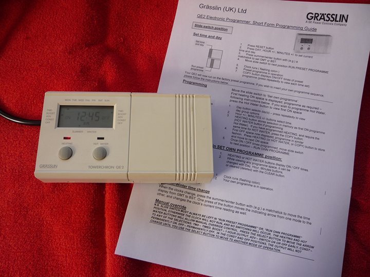 Nice Clean Used Grasslin Towerchron QE2 2 Zone Heating Programmer in Aboyne, Aberdeenshire