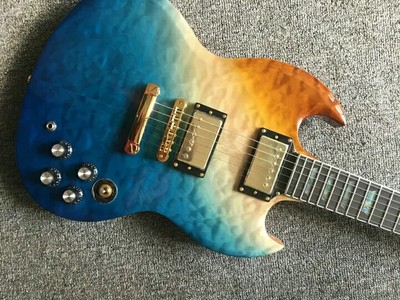 Electric Guitar with Rosewood Fingerboard Guitar in Aqua Green Chrome Hardware