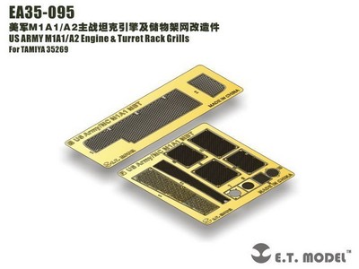 ET Model 1/35 EA35095 M1A1/A2 Engine Turret Rack Grills for Tamiya 35269