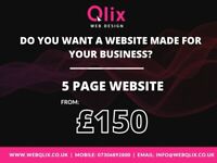 5 Pages Websites from £150/Online Shop Website/ Logo Design/App Development/Wordpress Websites 