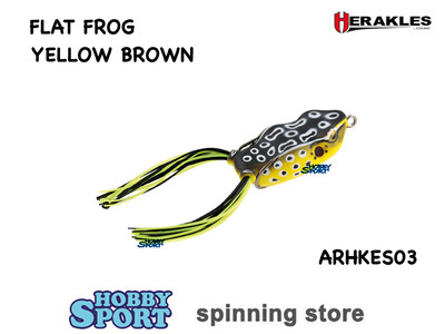 FLAT FROG HERAKLES Col ARHKES03 YELLOW BROWN 7 GR RANA PER SPINNING BLACK BASS