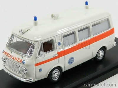 RIO-MODELS 414103 SCALA 1/43 FIAT 238 AMBULANZA SERVIZI SANITARI WHITE ORANGE