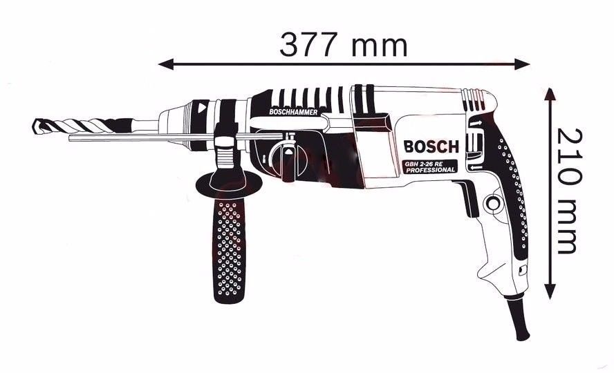 New Rotary Hammer With SDS-plus Bosch GBH 2-26 Re Professional Tool 