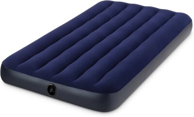 Intex Twin Size Classic Downy Inflatable Airbed Mattress Blue 68757E 8.75''- C6