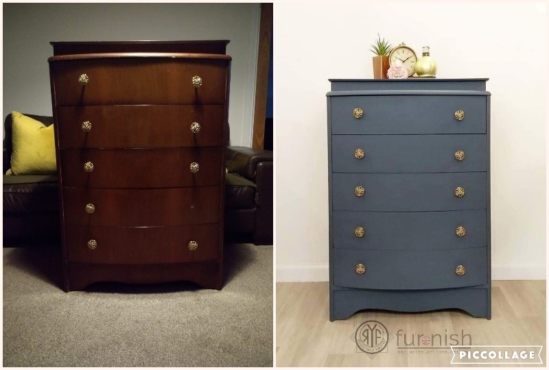 Bow Front Chest Of Drawers Free Delivery 5 Drawers Hidden