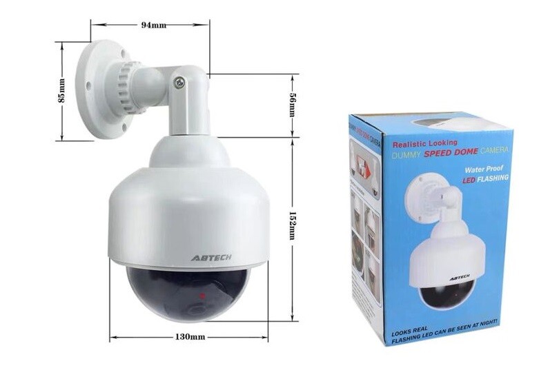 Telecamera Finta Di Sicurezza Led Lampeggiante Sensore Dome Sorveglianza cir