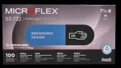 Microflex 93-732 MidKnight Touch PF Exam Nitrile 1000 Gloves CASE  7.5-8 Medium