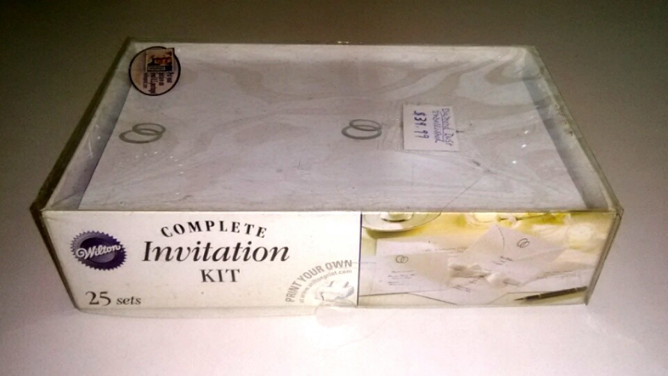 Wilton Wedding Complete Invitation Kit 25 Sets *Diamond Dust Rings*