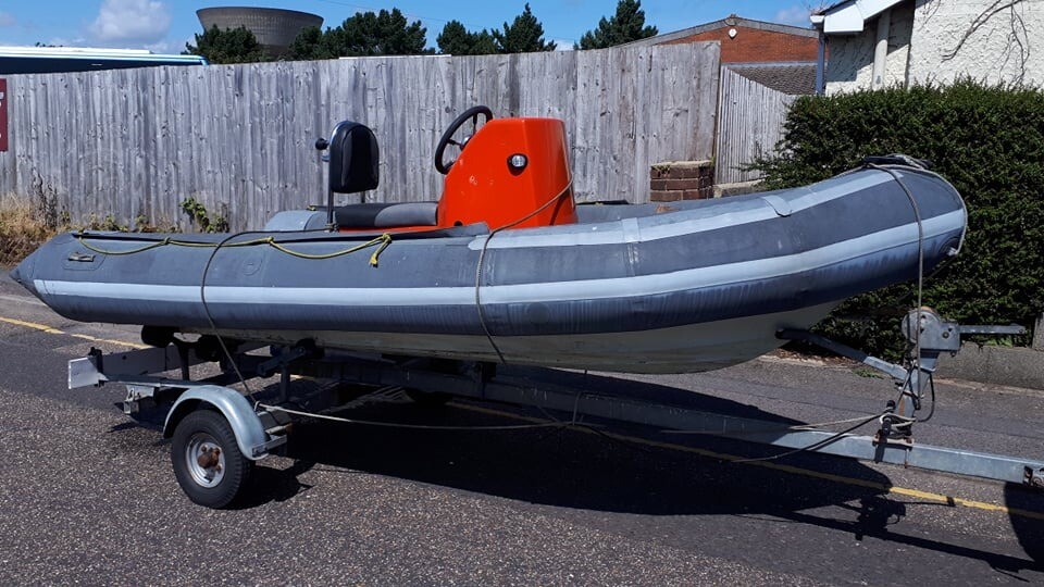 Rigid Rib boat with a Fibreglass V Hull, 4.2 metre in Length
