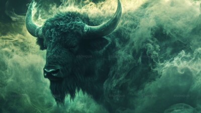 Digital Image, Bison, Beautiful Animal, 4K, Wallpaper, Art