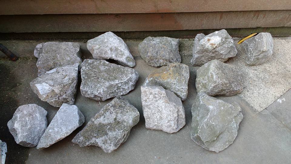 Slate Grey Gabion Stones, for rockery or garden decoration. in