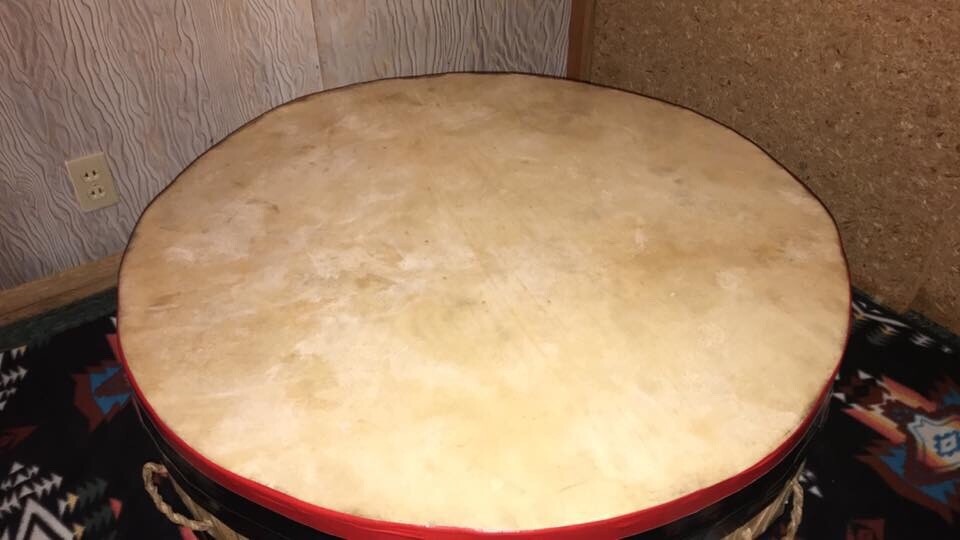 Powwow drum 38”W x 12”H 100% Handmade