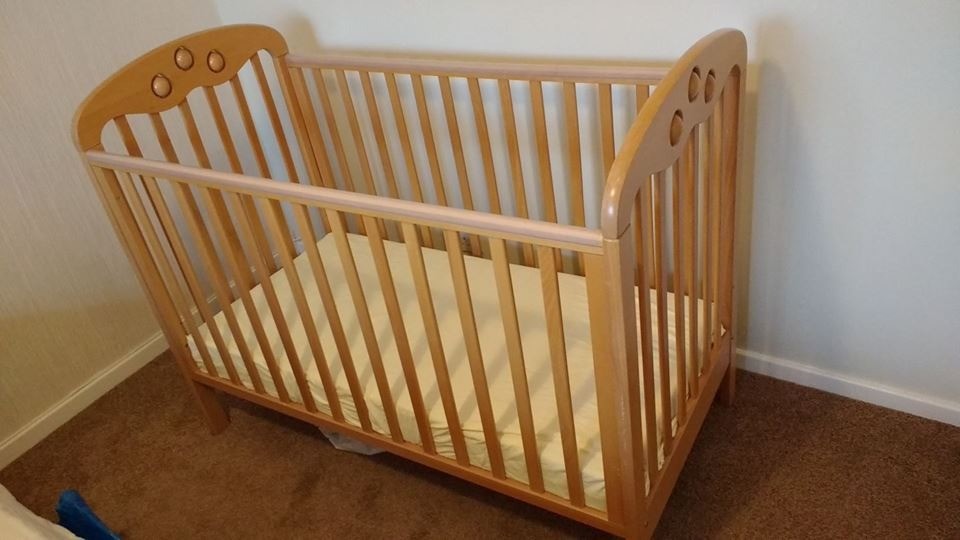 Mothercare cot with mattress and sheets in Newcastle, Tyne and Wear