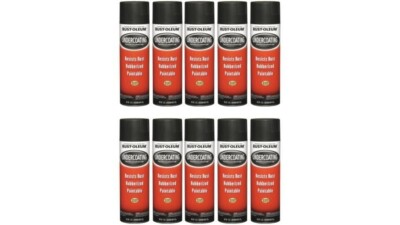 10 Pack Rust Oleum Rubberized Undercoating Black Spray 15 Oz. Automotive 248657