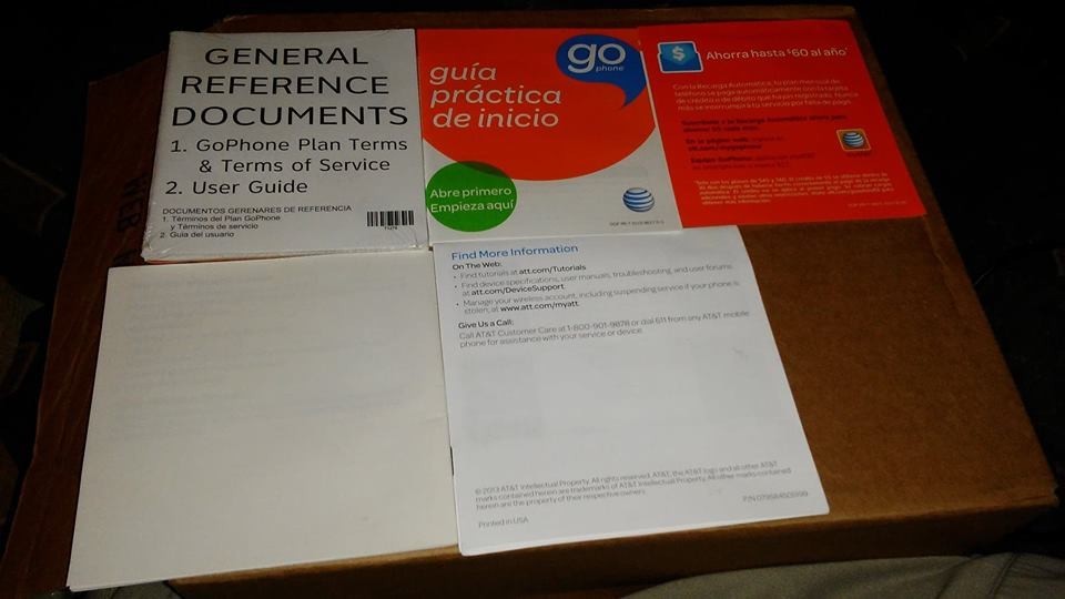 AT&T Go Phone User Guide Sealed
