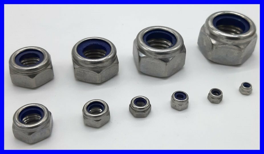 Selbstsichernde Muttern Stopmutter DIN985 Edelstahl VA M2,5 - M16 selbstsichernd
