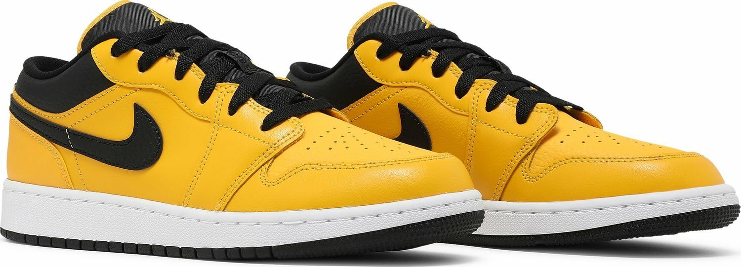 【G】Nike Air Jordan 1 Black/Yellow Nike Air Jordan 1 Retro High OG PS Yellow Toe, Black Size 6Y