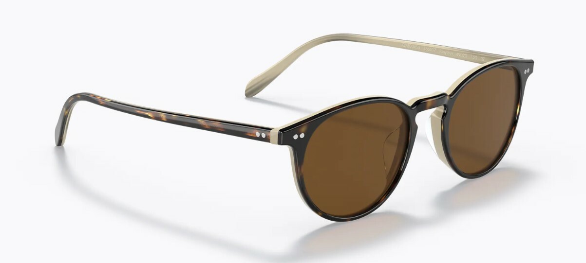 Pre-owned Oliver Peoples 0ov5004su Riley Sun 166657 362/horn Havana Polarized Sunglasses In True Brown Polar