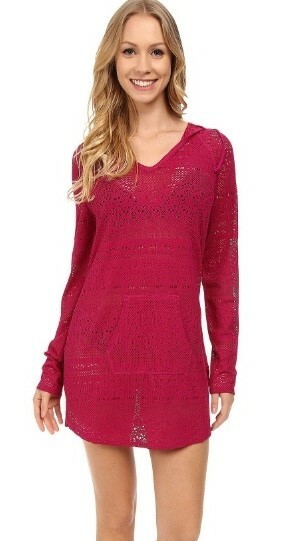 prAna 241352 Womens Luiza Tunic Cover Up Swimwear Rich Fuchsia Size X-Large