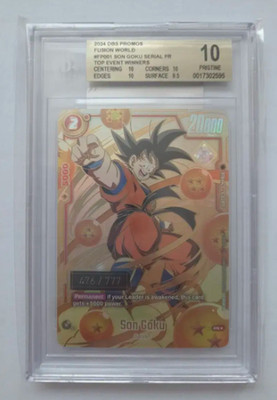 [BGS 10 PRISTINE] 2024 Dragon Ball Super Fusion World Son Goku Serial /777
