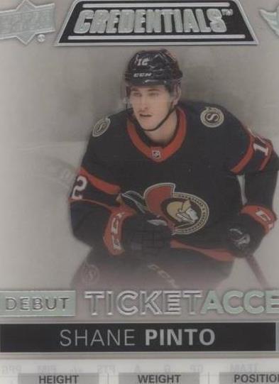 2021-22 Upper Deck Credentials - Shane Pinto #DTA-SP