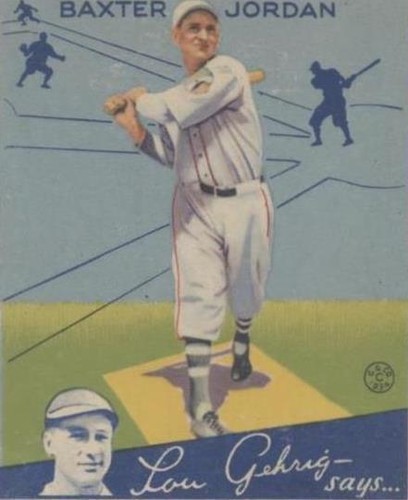 1934 Goudey Big League Chewing Gum - Baxter Jordan #31