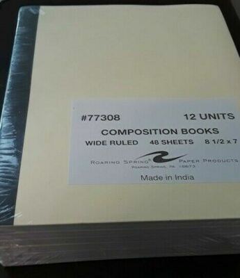 (60 Pack) Roaring Spring Tape Bound Composition Notebook, 7'' x 8 1/2'', 48 Sheets
