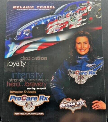 VRHTF NHRA ''VTG SUPER COOL MELANIE TROXEL PRO CARE RX FUNNY CAR'' HAND OUT