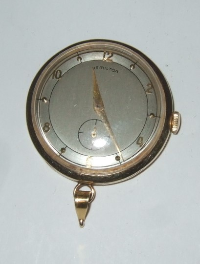Hamilton Watch Gold Hamilton Pocket Watch Otis Elevator Company 1957 10K Rare