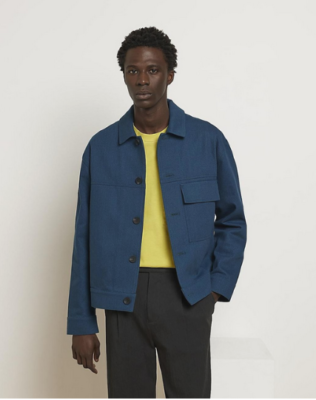 River island blue jacket hotsell