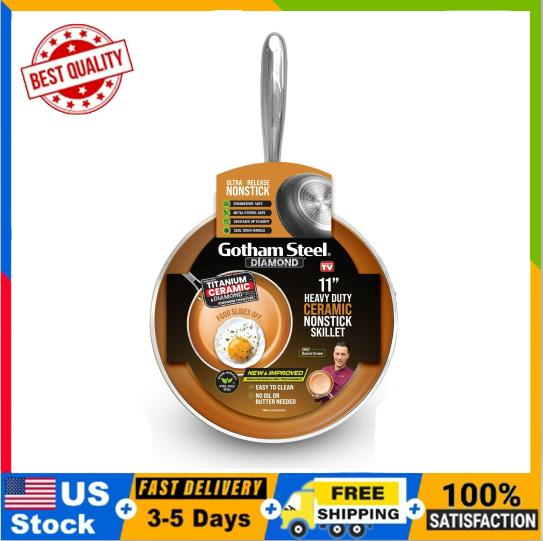 Flash Sale! Diamond 11” Non-Stick Frying Pan, Ceramic Frying Pan, Free Shipping