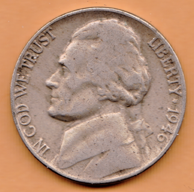 1946 Jefferson nickel in FINE condition ~ PLEASE SEE THE SCAN stk