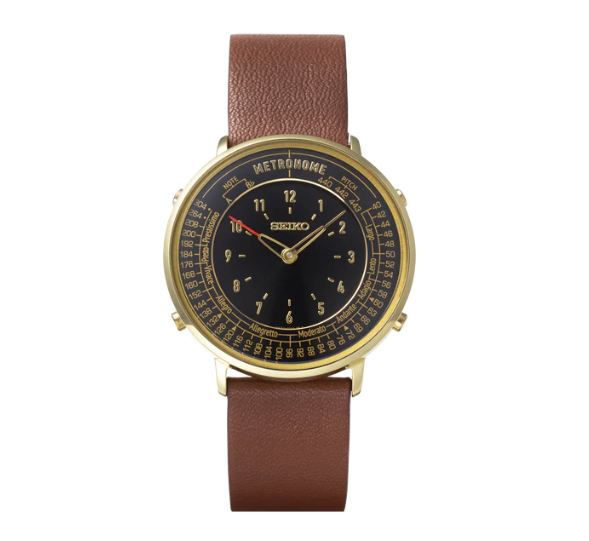 Pre-owned Seiko Metronome Watch Standard Line Color Dark Brown Smw001a- With Box