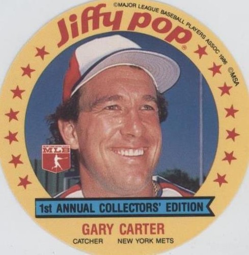 1986 Jiffy Pop Collector's Edition Discs - Gary Carter #19