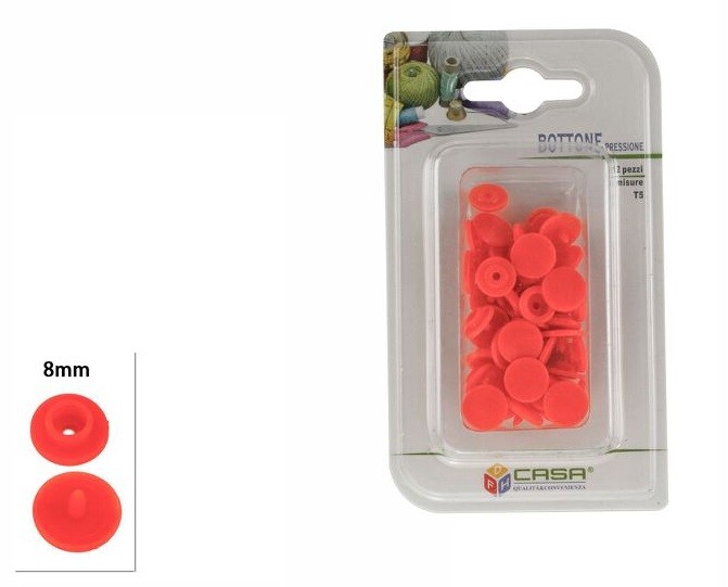 Confezione 12 Pezzi Bottoni Colorati a Pressione dfh