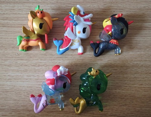Tokidoki Unicorno Lunar New Year Opened Box Set Of 5 Figures